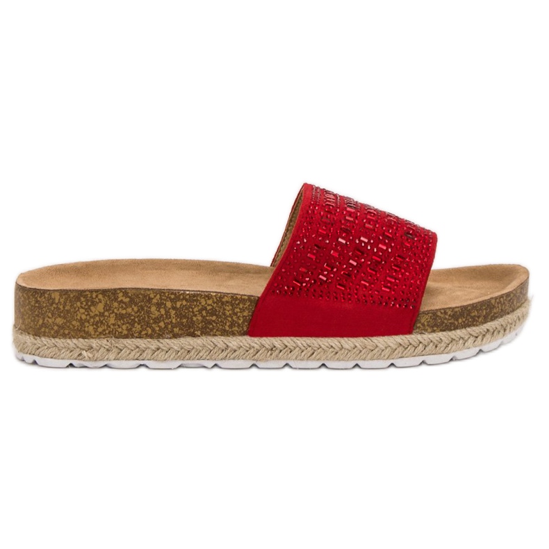 Seastar Pantofole Rosse Con Zirconi rosso