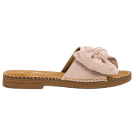 Seastar Pantofole Beige Con Fiocco