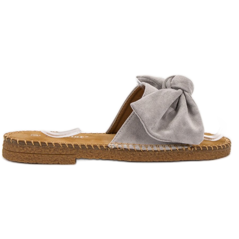 Seastar Pantofole Grigie Con Fiocco grigio