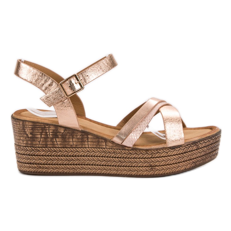 Seastar Sandali leggeri su una zeppa giallo