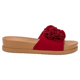 Primavera Pantofole rosse rosso