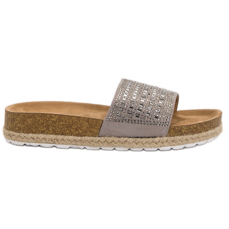 Seastar Pantofole Grigie Con Zirconi grigio