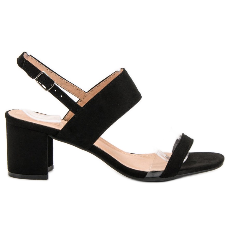 Ideal Shoes Sandali da donna alla moda nero