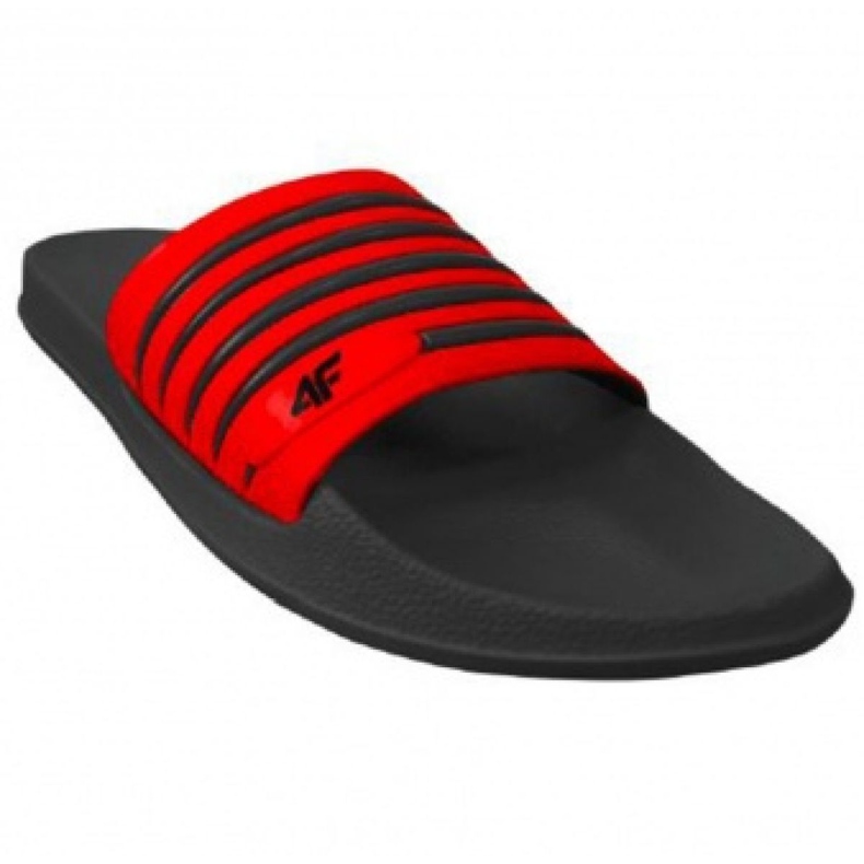 Pantofole 4F M H4L19-KLM005 62S nero rosso