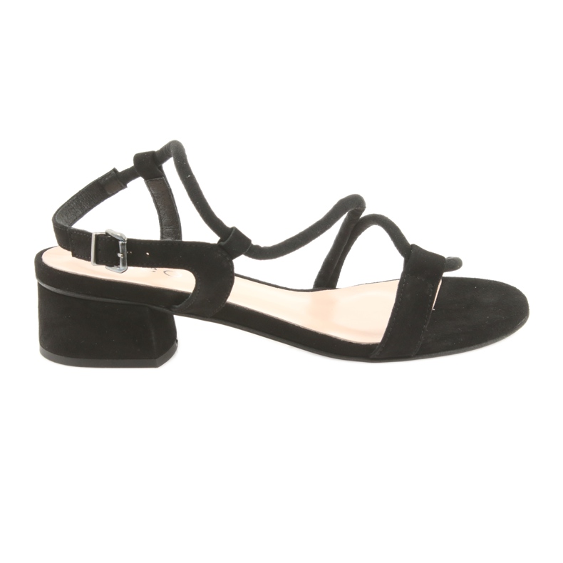Edeo Sandali in pelle da donna 3386 neri nero