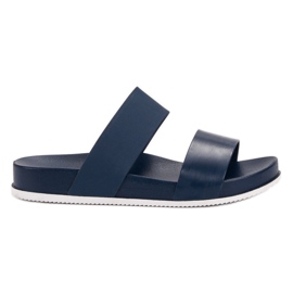 SHELOVET Comode pantofole blu navy