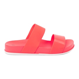 SHELOVET Comode pantofole corallo rosso