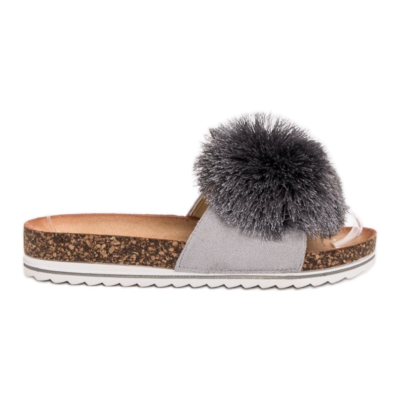 Seastar Ciabatte Con Pompon grigio