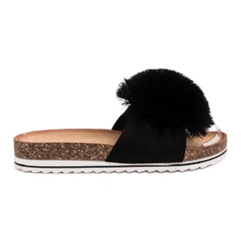 Seastar Ciabatte Con Pompon nero