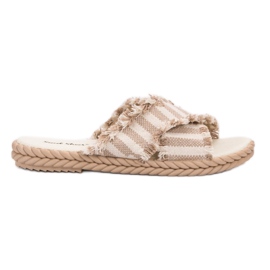 Seastar Pantofole a righe marrone