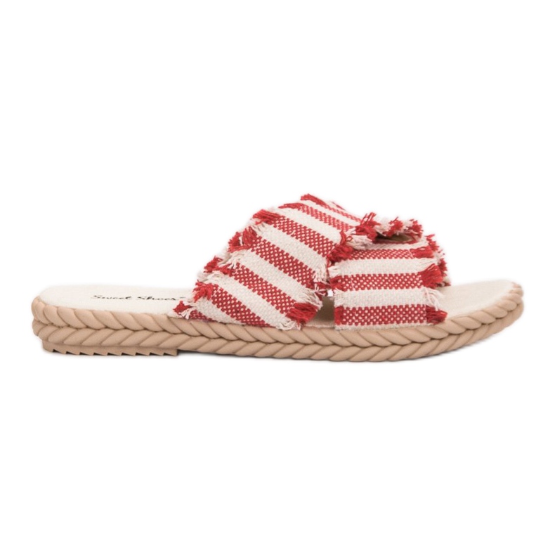 Seastar Pantofole a righe rosso