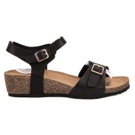 Seastar Sandali con zeppa classici nero