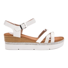 Seastar Sandali alla moda con zirconi cubici bianco
