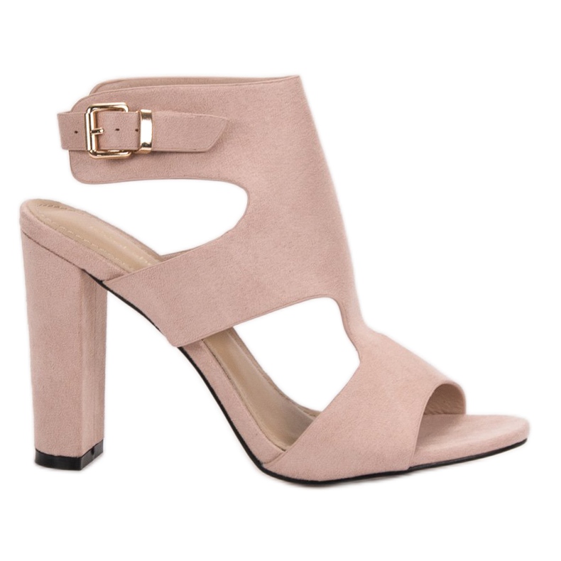 Ideal Shoes Sandali sexy con tacco alto marrone