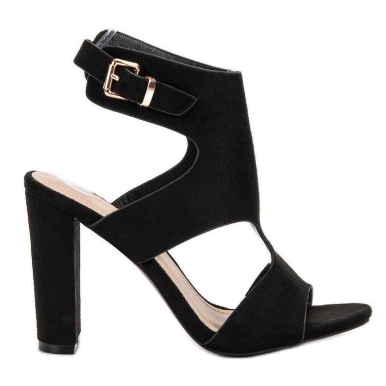 Ideal Shoes Sandali sexy con tacco alto nero