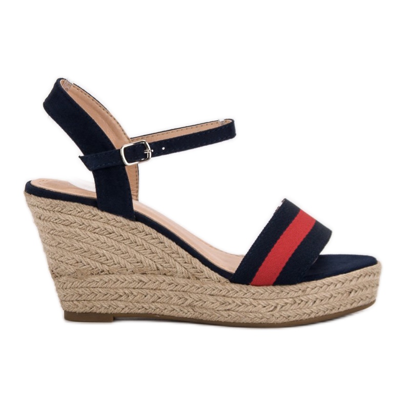 Primavera Sandali con zeppa casual blu navy