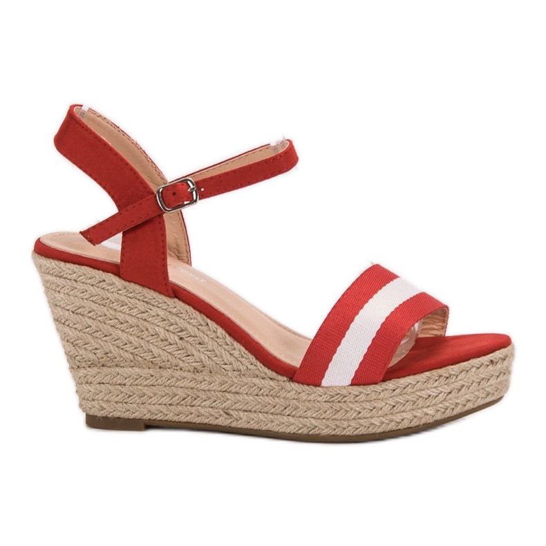 Primavera Sandali con zeppa casual rosso