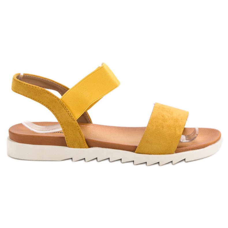 Primavera Sandali gialli con una gomma giallo