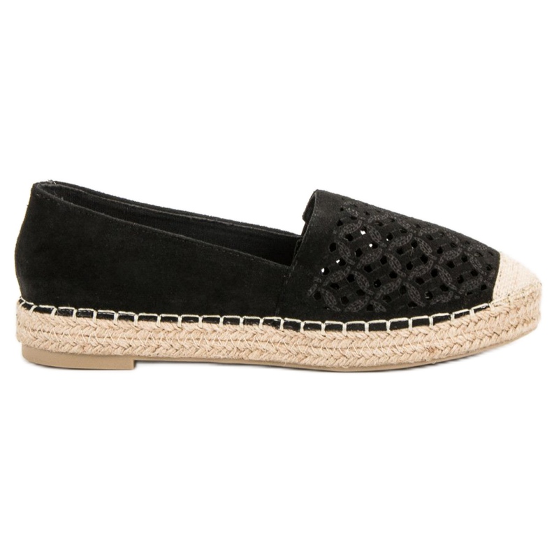 VICES Espadrillas in camoscio nero