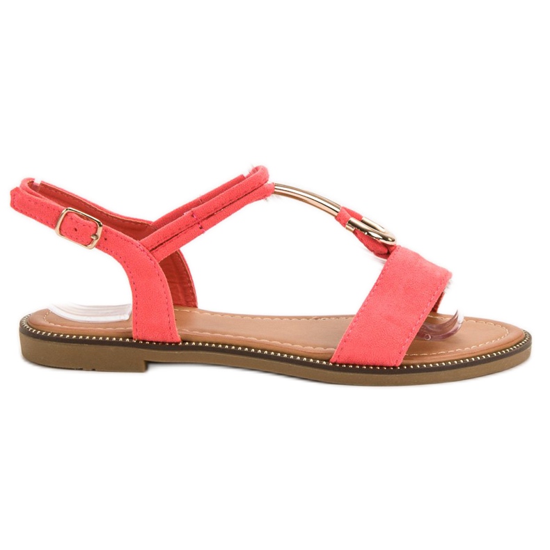 Laura Mode Sandali in camoscio rosso