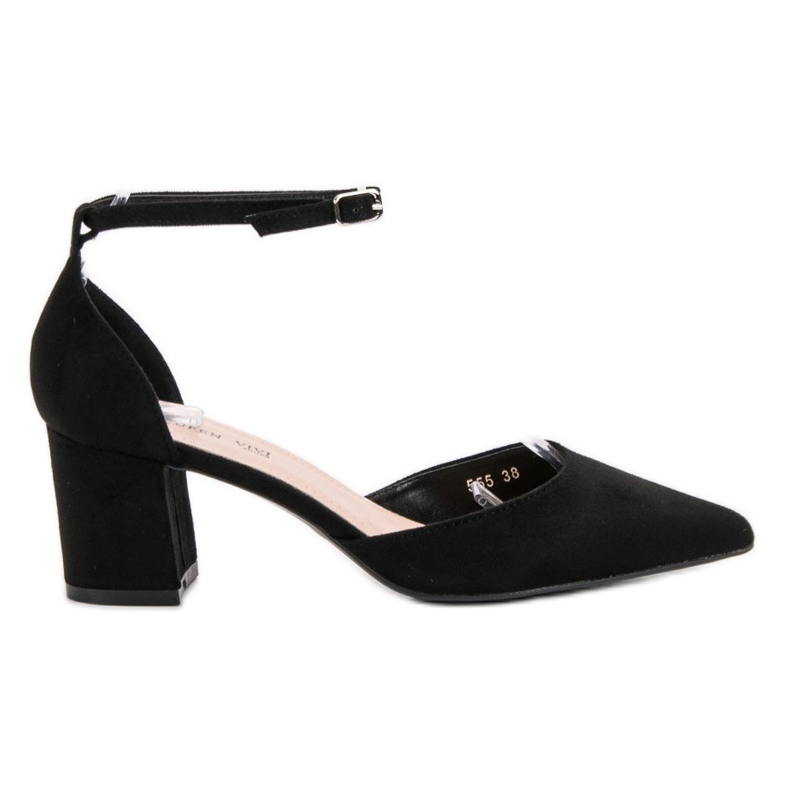 Queen Vivi Décolleté In Pelle Scamosciata Spitz nero