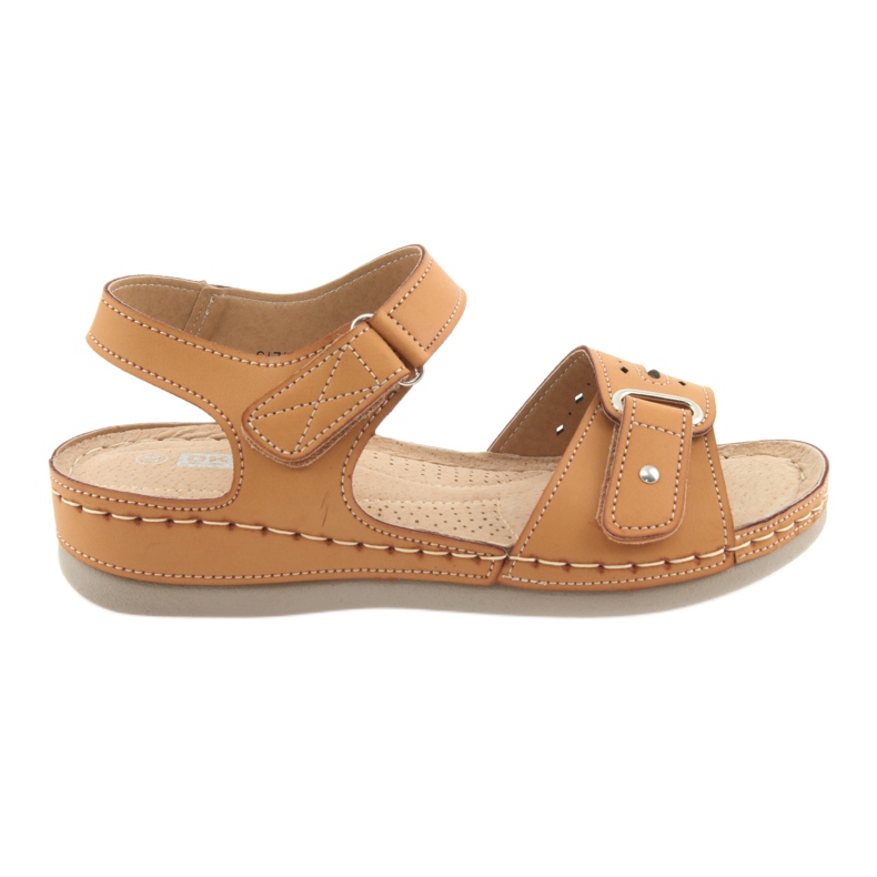 Sandali comfort da donna DK 25131 cammello marrone