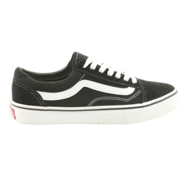 Old Skool Vans nere bianca nero