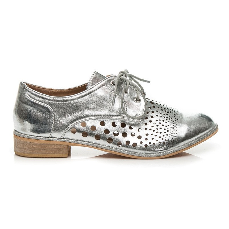 Vices Scarpe stringate con trafori grigio