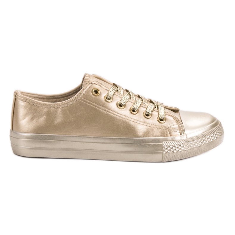 SHELOVET Scarpe da ginnastica dorate d'oro