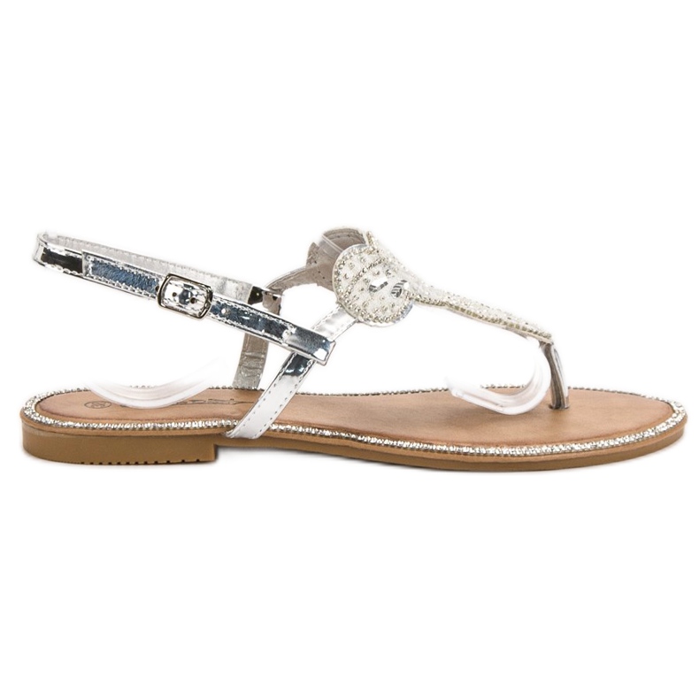 Queentina Comodi sandali argento grigio