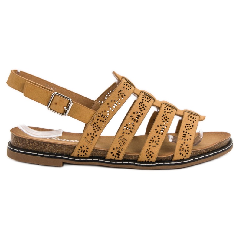 Renda Comodi sandali cammello marrone