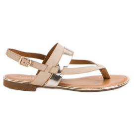 Small Swan sandali giapponesi marrone