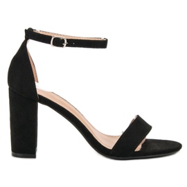 Anesia Paris Sandali neri sexy nero