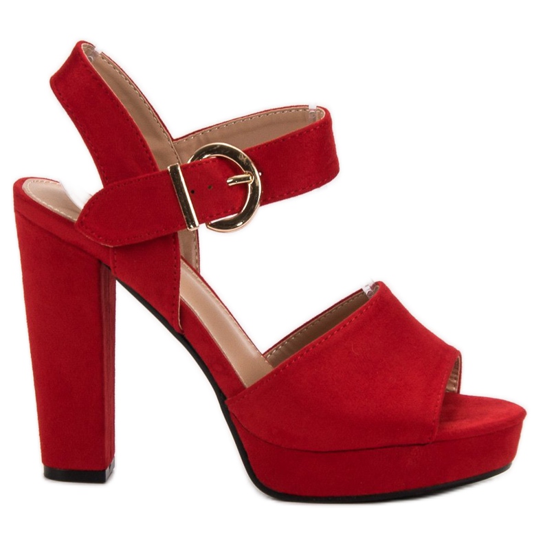 SHELOVET Sandali rossi sulla piattaforma rosso