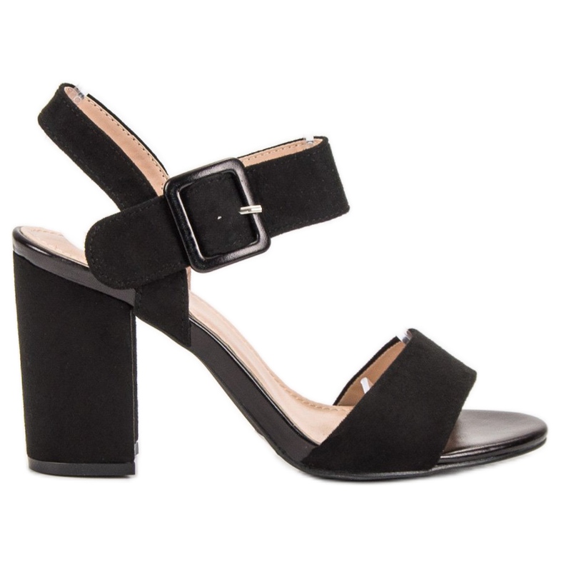 SHELOVET Sandali con tacco alto nero