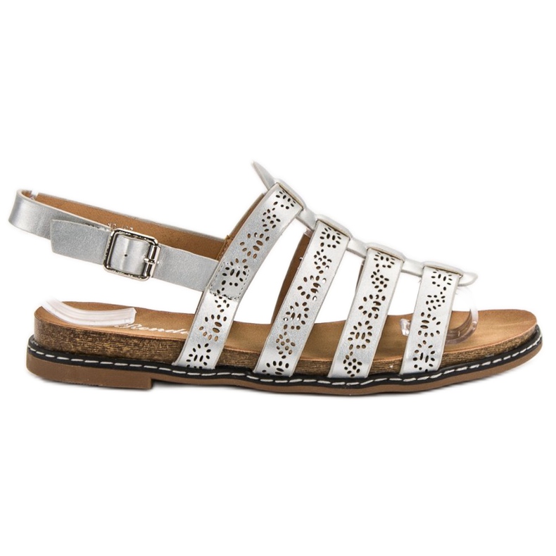 Renda Comodi sandali argento grigio