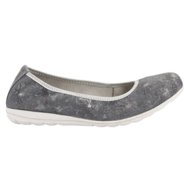 Filippo Ballerine in pelle grigio