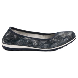Filippo Ballerine in pelle blu