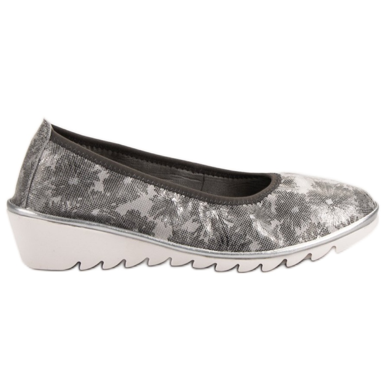 Filippo Ballerine in pelle grigio chiaro