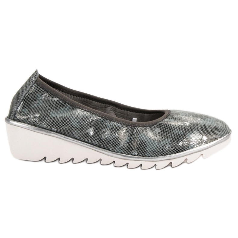 Filippo Ballerine in pelle grigio scuro