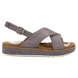 Goodin Sandali in camoscio grigio