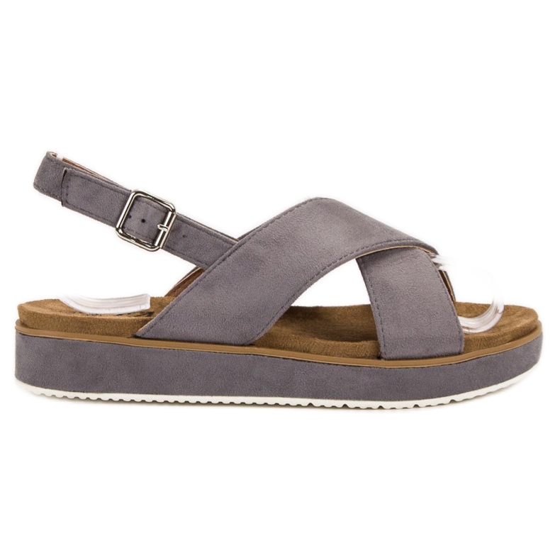 Goodin Sandali in camoscio grigio