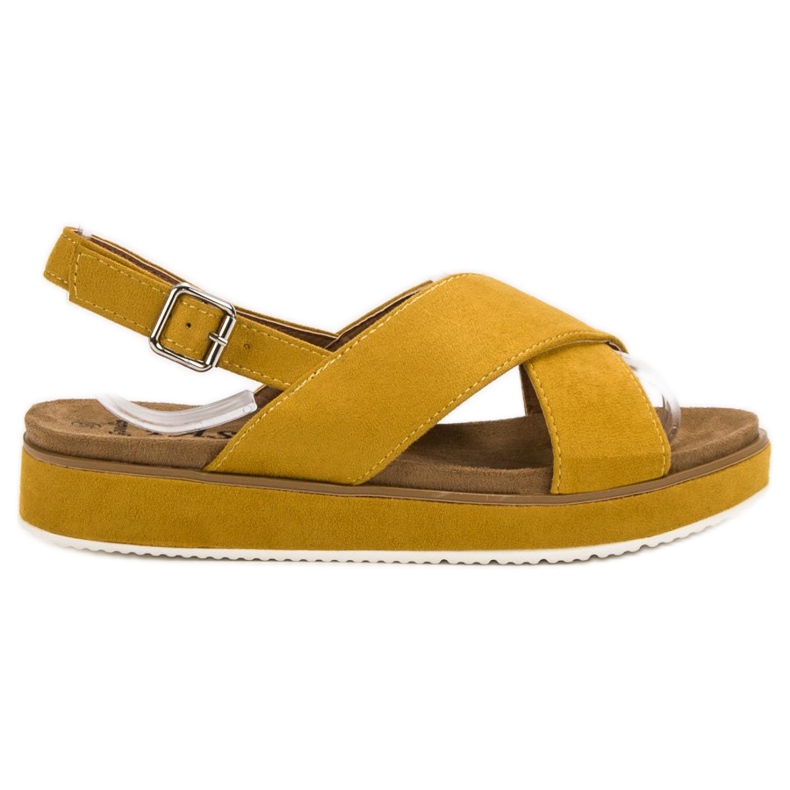 Goodin Sandali in camoscio giallo