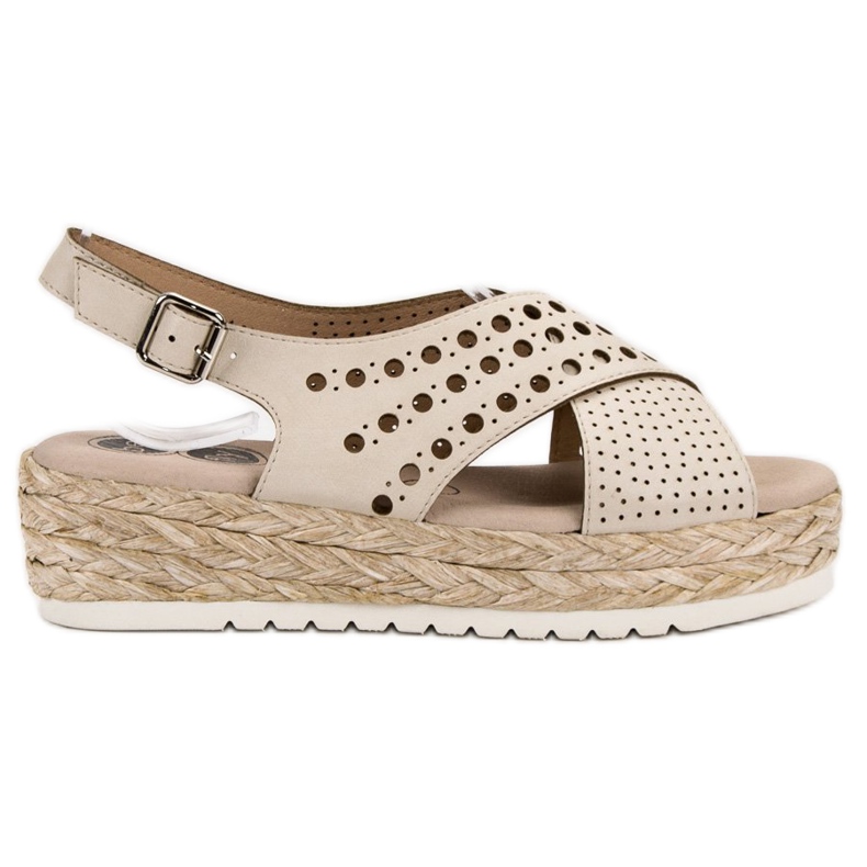SHELOVET Sandali espadrillas beige