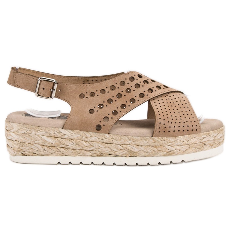 SHELOVET Sandali espadrillas marrone