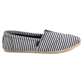 SHELOVET Scarpe da ginnastica leggere slip-on bianco blu