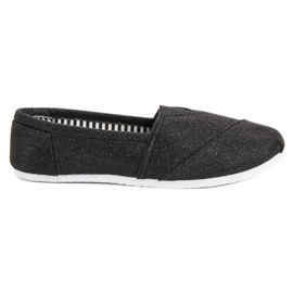 SHELOVET Sneakers Slip On Glitter nero
