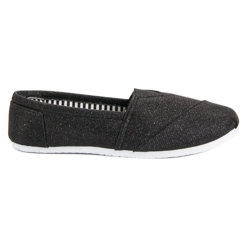 SHELOVET Sneakers Slip On Glitter nero