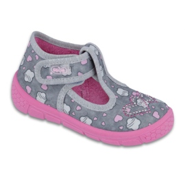 Scarpe per bambini Befado 531P029 grigio rosa