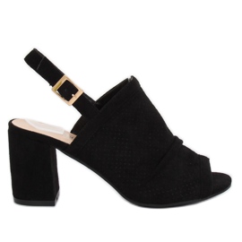 Sandali neri con tacco alto JM5840N Negro nero